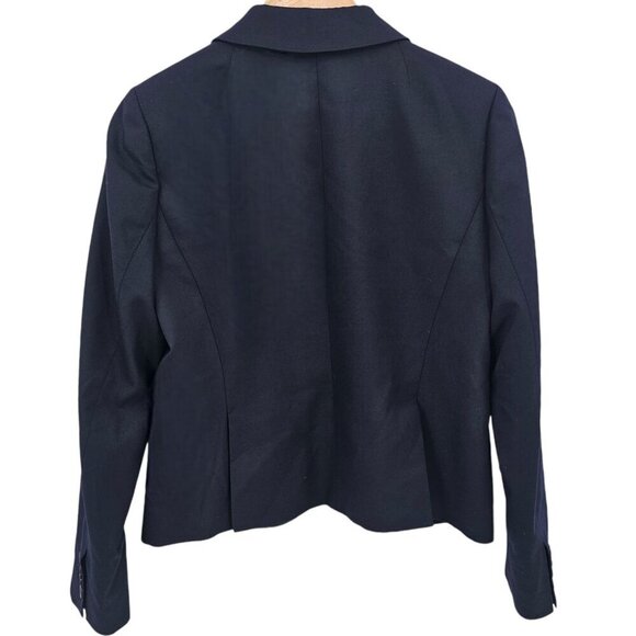 J. Crew Womens 8 Navy Super 120s Wool 2 Button Blazer Jacket - Picture 4 of 9